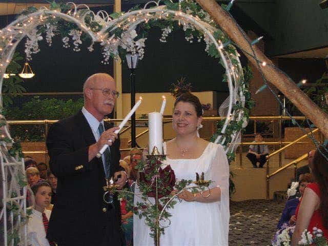 Couples with candles
