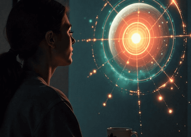 Individual immersed in a remote viewing