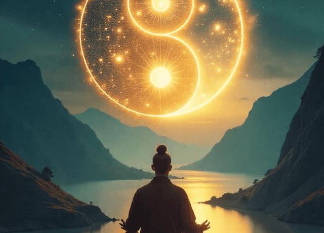 harmonious fusion of ancient Taoist symbols